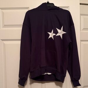 NWT Aelfric Eden Navy Blue Hoodie with Star Design size XS and Large